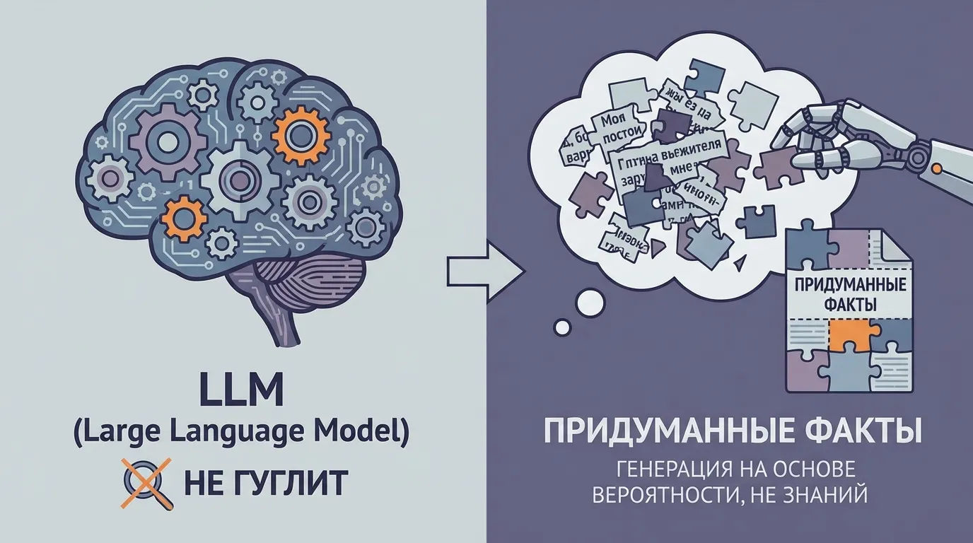LLM не гуглит: как нейросеть на самом деле создаёт ответ
